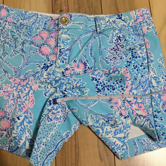 EUC! Lilly Pulitzer Callahan Knit Shorts Blue Ibiza Now You Sea Me Size 4 - Picture 10 of 11